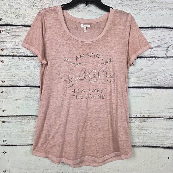 Maurices M Pink “Amazing Grace” Graphic Tee - Picture 1 of 8